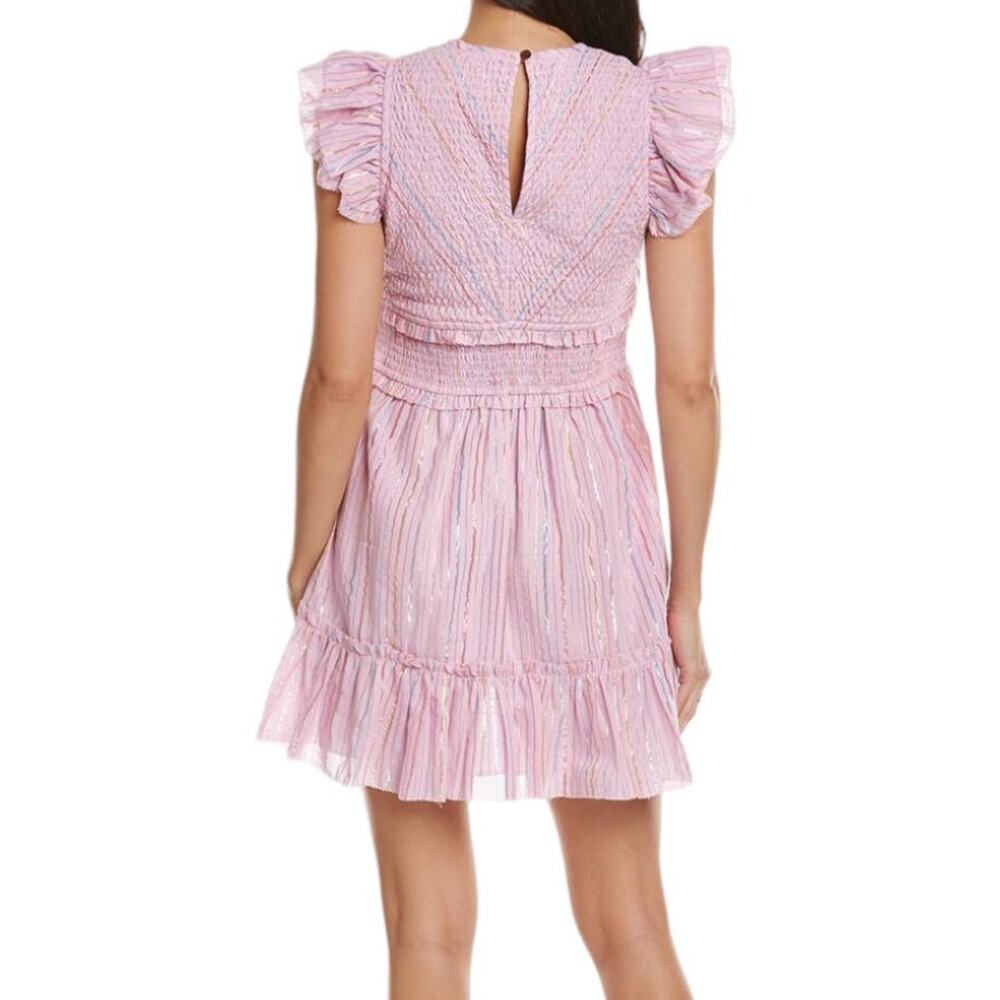 Saylor dress Zinnia A Line pink striped Large L - Picture 6 of 6